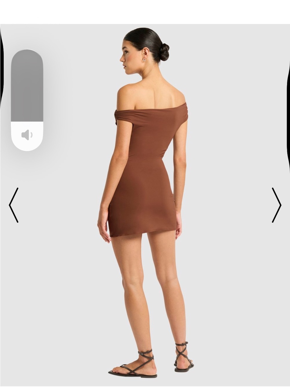 NWT. Bond-eye Seimwear Brand Sleeveless Nixi Mini Dress in Arabica Brown M/L - Picture 2 of 13
